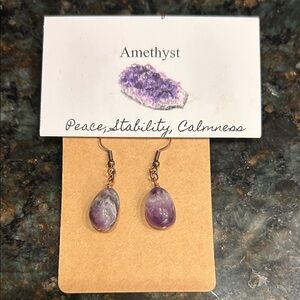 Amethyst Purple Dangle Earrings